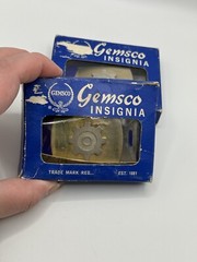 Vintage Gemsco Insigna Gear Belt Buckle Uniform USA Collectible Pair ***
