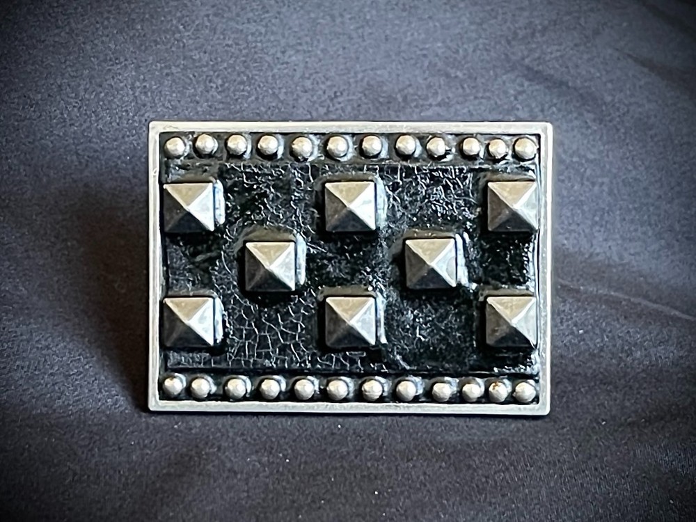 “Visitors Over Cairo” Industrial Studded Belt Buckle – Darren McNeese Archive