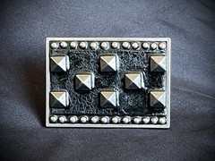 “Visitors Over Cairo” Industrial Studded Belt Buckle – Darren McNeese Archive