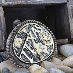 Montana Silversmiths Attitude State Heritage Oval Antiqed Patina Western Belt