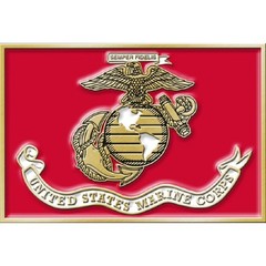 B0201 Red US Marine Corps Belt Buckle (3.25 »)