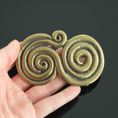 Belt buckle with spiral pattern belt buckle buckle 4 cm removable belt buckle