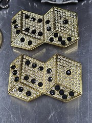 Vintage LOT OF 17 belt buckles 2000s Chrome BRASS metal Some New Some Older LotF