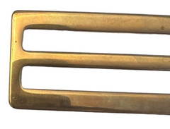 US Military Belt Buckle Gold Plated Slotted Red Brass Class 1 Type I 2.25&Prime; USMC
