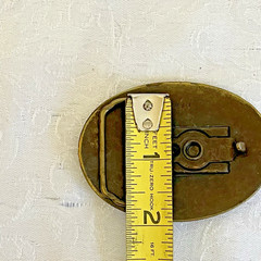 Vintage Long Haul Belt Buckle Bronze Tone Truck Driver USA Stagecoach Western