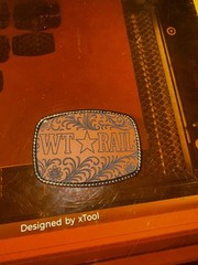 Custom Personalized Belt Buckle Leatherette Design Made for Any Name Or Any Logo