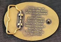 Vintage 1983 Railroad Savings Sante Fe Train Series Belt Buckle NEW Never Used