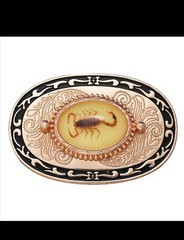 Vintage real Scorpion Belt Buckle 3D glow in dark belt buckle western style
