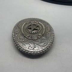 M&F Western Nocona Silver Star & Filigree Swirl Oval Belt Buckle