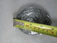 Vintage ADM Zee Series Cowboy Long Horn Steer Design Metal Belt Buckle