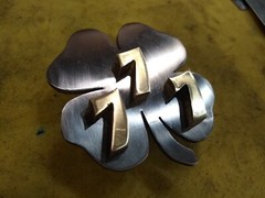 Lucky Shamrock 777 Belt buckle Bottle opener – Handmade- RT ARTISAN WORKS