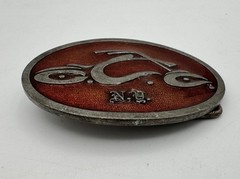 Orange County Choppers OCC Motorcycle Belt Buckle Red Enamel Biker