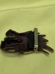 Gilded silver-plated copper belt buckle