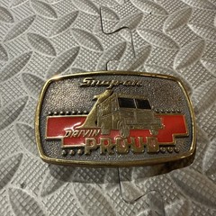 1989 Snap-on Tools Solid Brass Truck Drivin Proud Belt Buckle BTS SSX-1313
