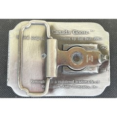 Vintage 1980 Remington Sid Bell Canada Goose Belt Buckle First In The Field USA