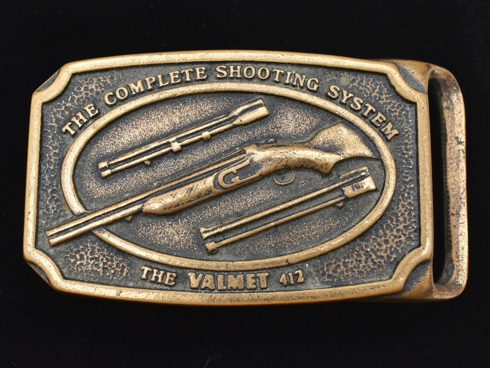 Tech Ether Guild Valmet Complete Shooting System Solid Brass Vintage Belt Buckle