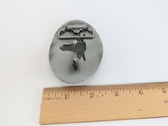 New Steer Long Horn Belt Buckle Cowboy Ornate Rodeo in Package Pewter Tone