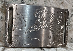 GRIP6 BELT BUCKLE – TITANIUM CONTOUR in NATURAL – WOMEN / MEN – 1.5 INCH WIDE