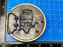 Louder Than Thunder Seven 2 Skull Head Hat Crossbones Gothic Punk Belt Buckle