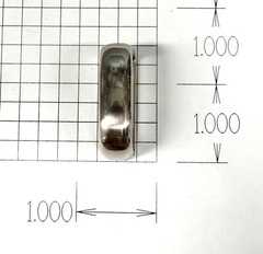 Solid Brass Belt Buckle Loop Rounded – Brushed Finish – New – Fits 1&Prime; w Belt