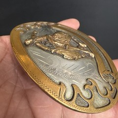 Vintage Johnson and Held 100% Handcrafted Rodeo Roping Belt Buckle- Signed-NICE