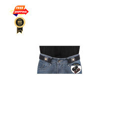 XZQTIVE No Buckle Invisible Fits waist size 36&Prime;-50&Prime;, 2 Pack Black&brown