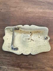 COMSTOCK Vintage German Silver Belt Buckle Morgan Dollar Indian Buffalo Nickel