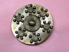 Retro Artisan Metal Work Unique Vintage Round Belt Buckle
