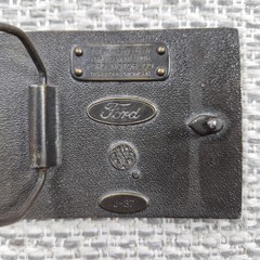 Vintage Ford Belt Buckle Mens Silver Model T Automobiles Rectangular Western