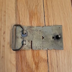 Vintage 70&rsquo;s ~ BRIAN ~ Antique Brass ~ Taiwan Handcrafted Belt Buckle