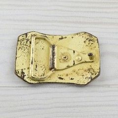 Snake Reptile Skin Belt Buckle Gold Matte Biker Interchangeable Buckle GS5482