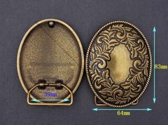 Western Flower Heavy Antique Brass Huge Leathercraft Belt Buckle Fit 39mm Strap