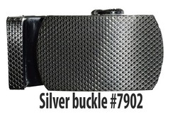 Men&rsquo;s Belt Buckle Auto sliding Self locking ratcheting track line silver buckle
