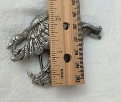 Indiana Metal Craft 1978 Pewter Belt Buckle Goose  Duck  Bird In Flight – LGL
