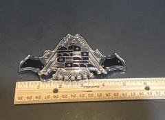 187 Inc Belt Buckle Guns Crest Emblem Black Enamel Silver Tone w/ Bottle Opener