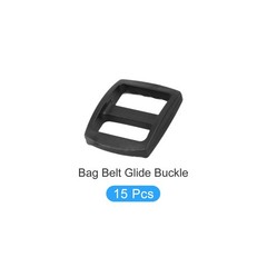 Bag Belt Glide Buckle (1.5cm/0.6&Prime;) 15Pcs, Plastic Adjustable Buckle Fasteners
