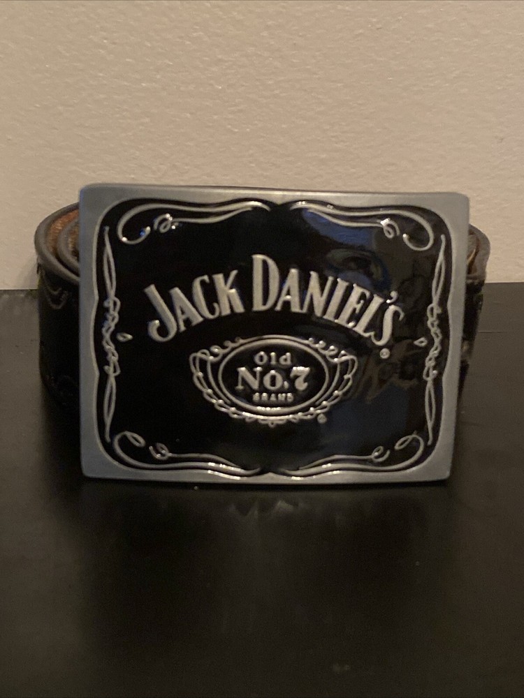 Jack Daniels Old No. 7 Whiskey Black Paisley Belt Buckle With Belt Size 44