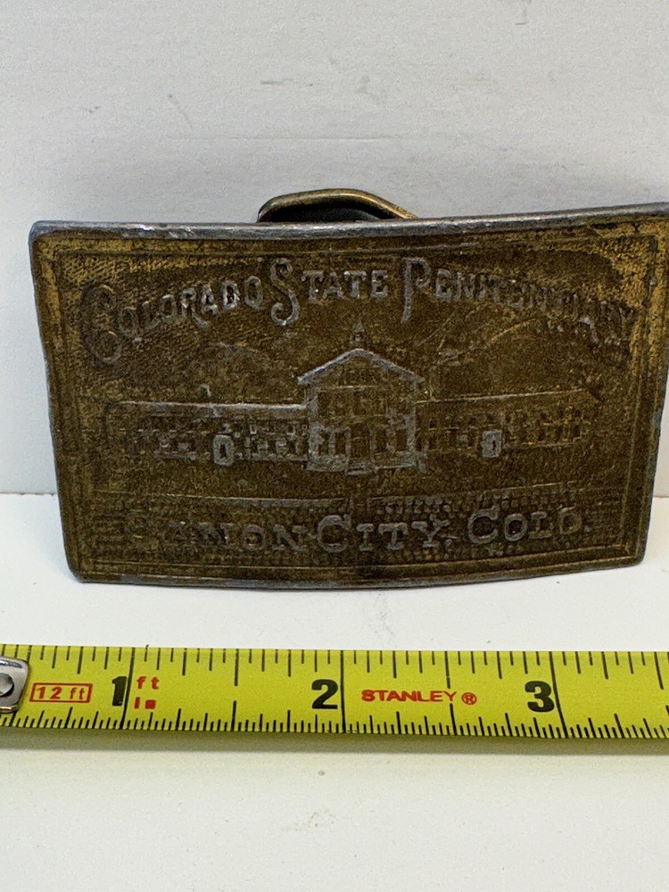 COLORADO PENITENTIARY BELT BUCKLE RARE FOR REPAIR FELON CONVICT JAIL