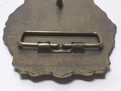 ✨VINTAGE✨Livingston Wells & Co. Foreign & Domestic Gold Dealers BELT BUCKLE Ship