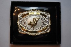 Crumrine M&F Western Lightning Ridge Western Belt Buckle Bull Rider Trophy 38472