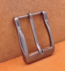 40mm Antique Silver Casual Men Pin Waist Leather Single Prong Clips Belt Buckle