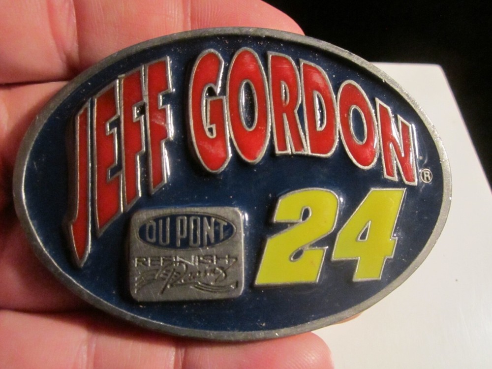 1995 JEFF GORDON 24 NASCAR BELT BUCKLE LIMITED EDITION HEAVY- GW-20