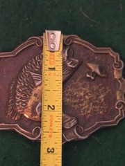 Vintage Brass Belt Buckle « Big Mouth Bass (Y-17)