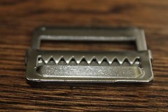 Lot of 5 Nickel Metal slide ladder buckle with adjustable jaw 1 1/2&Prime; buckle