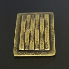 Braided Vines Belt Buckle Rectangular Metal Antique Brass Effect
