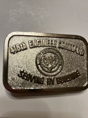 416 Engineer Command Serving Building Army Reserve USA Vintage Belt Buckle