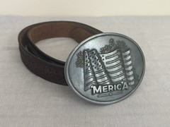 Belt Buckle Beer Bottle Holder USA Merica American Flag Beverage Holder Men’s 34
