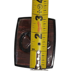 NIXON Mens Metal Faux Dark Wood Grain Black Logo Belt Buckle size Medium RARE!!