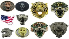 Lion Belt Buckles Big Cat Tiger Wolf Halloween Party Mens Women Costumes Cosplay