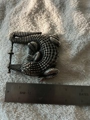 Vintage Belt Buckle with Alligator